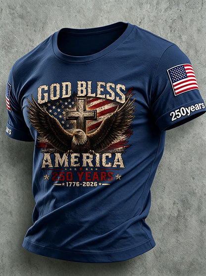 Men'S America Flag Printed Casual T-Shirt
