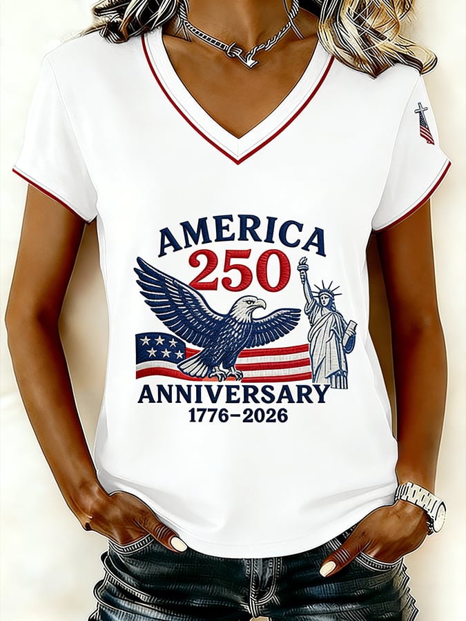 Women's Vintage America 250th Anniversary Faith Print T-Shirt